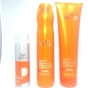 Wella Irresistible Touch With Shine shampoo, conditioner, styling gel trio